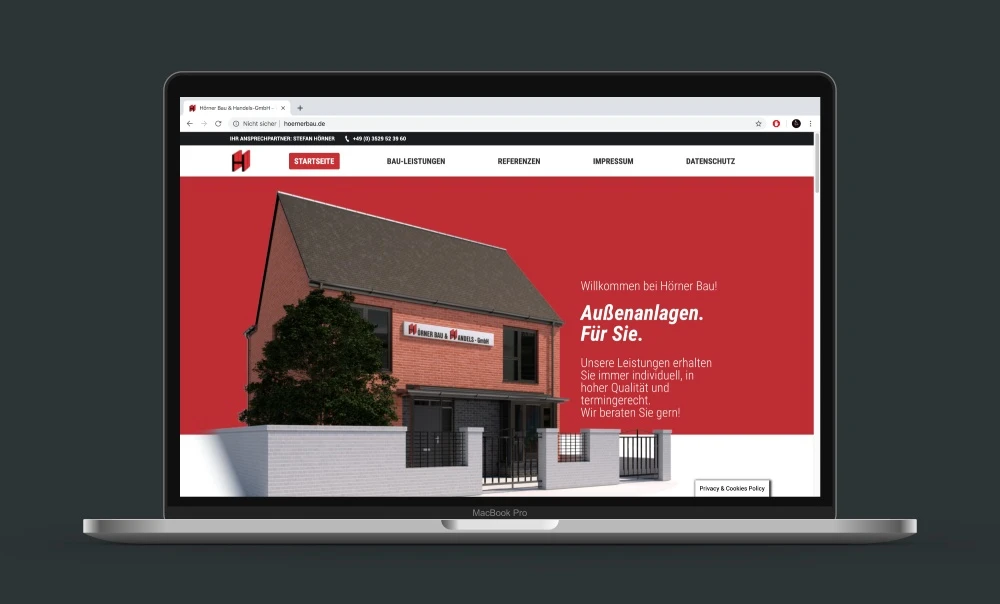 Hörner Bau und Handels-GmbH - Website